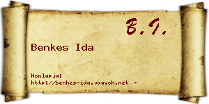 Benkes Ida névjegykártya